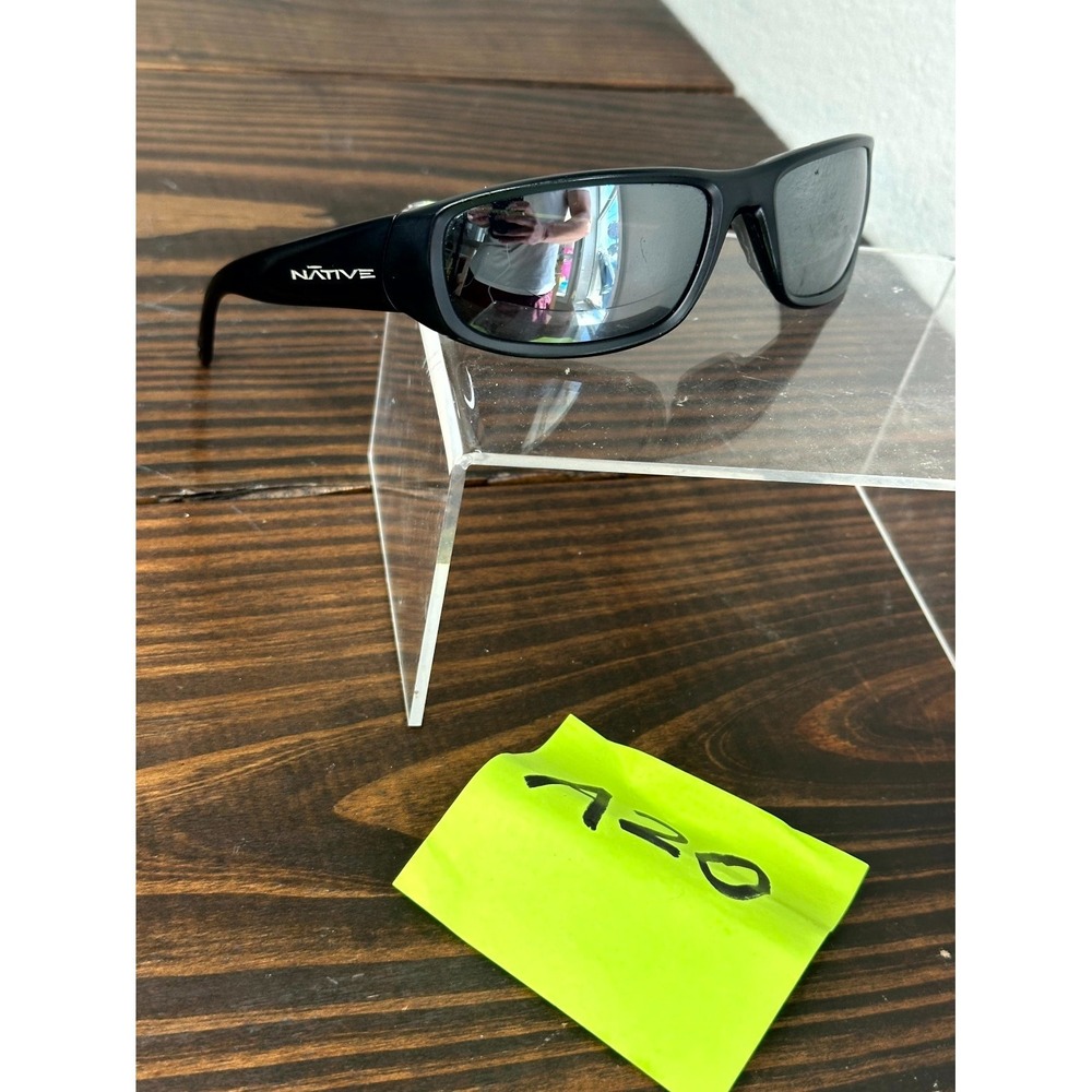 Native Triumph Asphalt Reflex Sunglasses Mens Matte Black Frame with Gray Lens